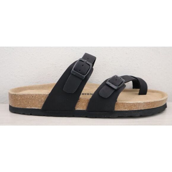 Cushionaire 779601 Women's Sz 9.5M Black Luna Cork Footbed Sandals - Picture 6 of 15